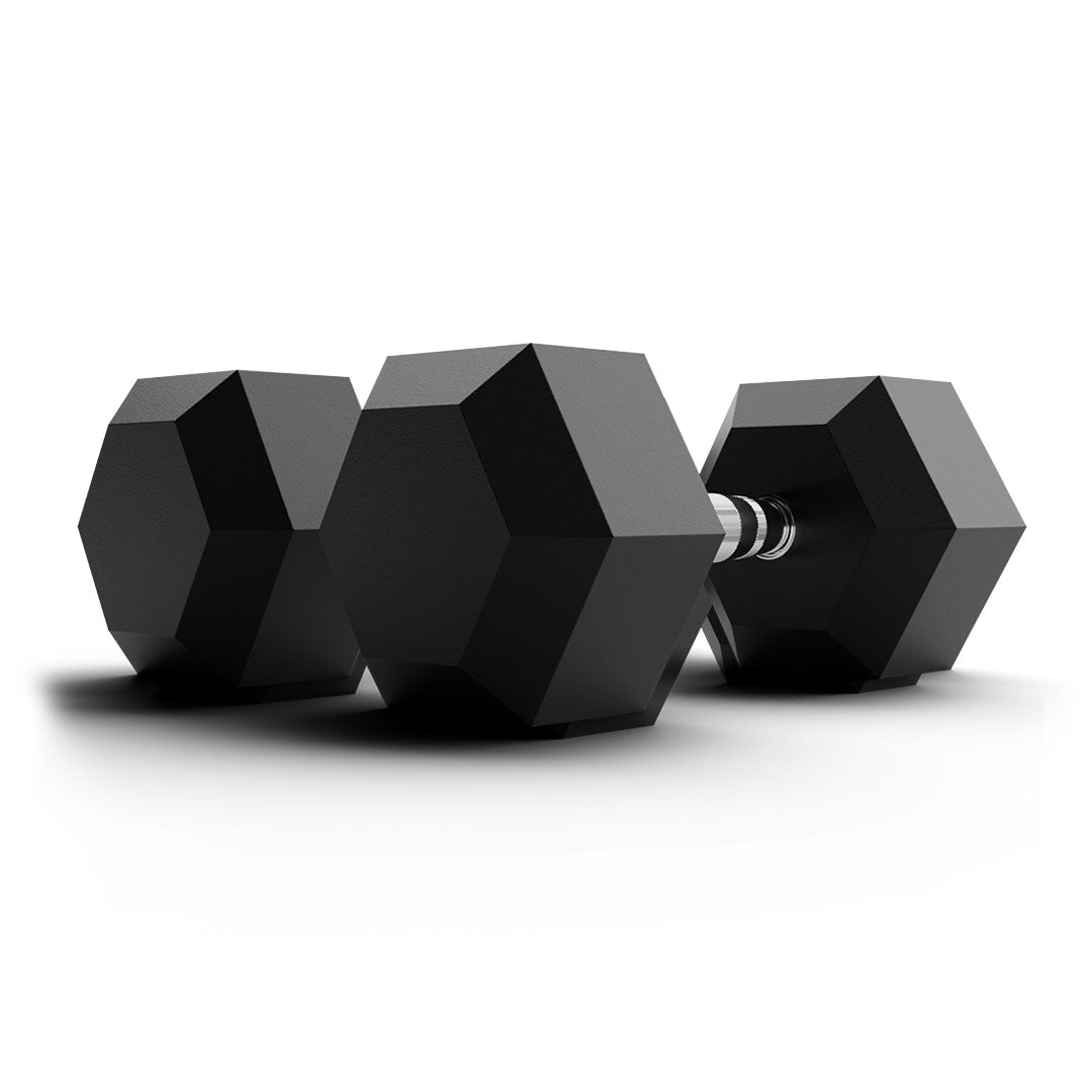 37.5kg Chrome Hex Dumbbell Pair Sumo Strength